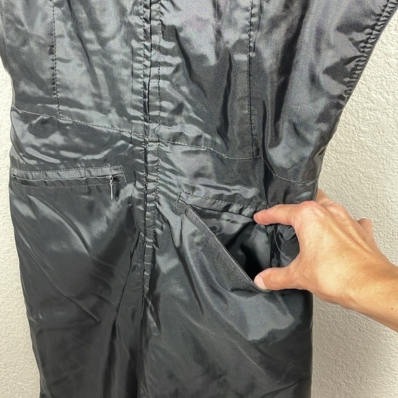 Vintage Bombardier Sportwear Insulated Ski Snow Bib Black Made in USA - Picture 14 of 14